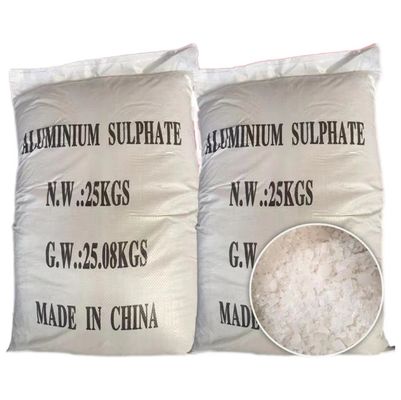 Besi Gratis 17% Pengolahan Air Limbah Kimia Aluminium Sulfat Cas 10043-01-3 Warna Putih
